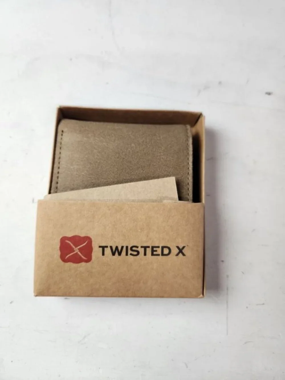 Twisted X  Mens Distressed Leather Bifold Wallet (Brown/Orange)   New with Tags